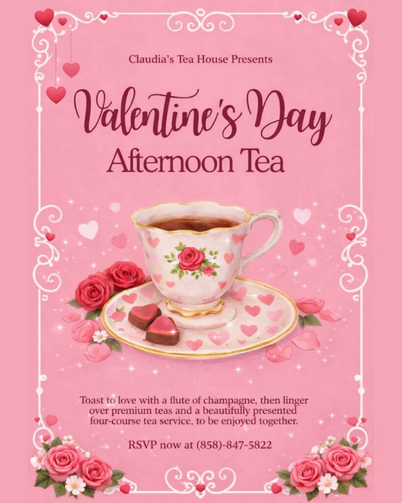 Valentine's Day afternoon tea.